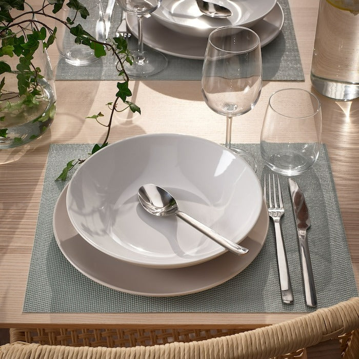 FLYGFISK Place mat, light green, 38x30 cm