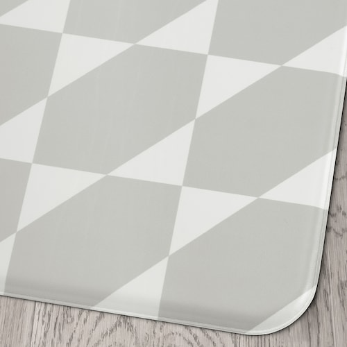 GANGPASSAGE Kitchen mat, grey/white, 45x120 cm, 20567577