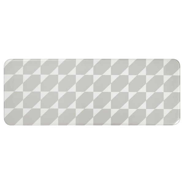 GANGPASSAGE Kitchen mat, grey/white, 45x120 cm, 20567577