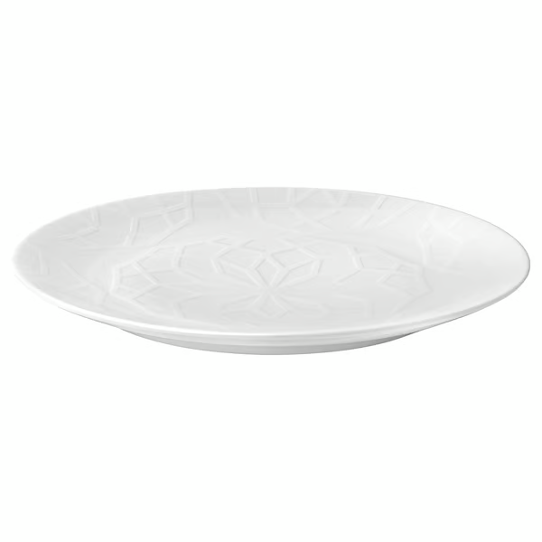 GOKVALLA Plate, white, 26 cm