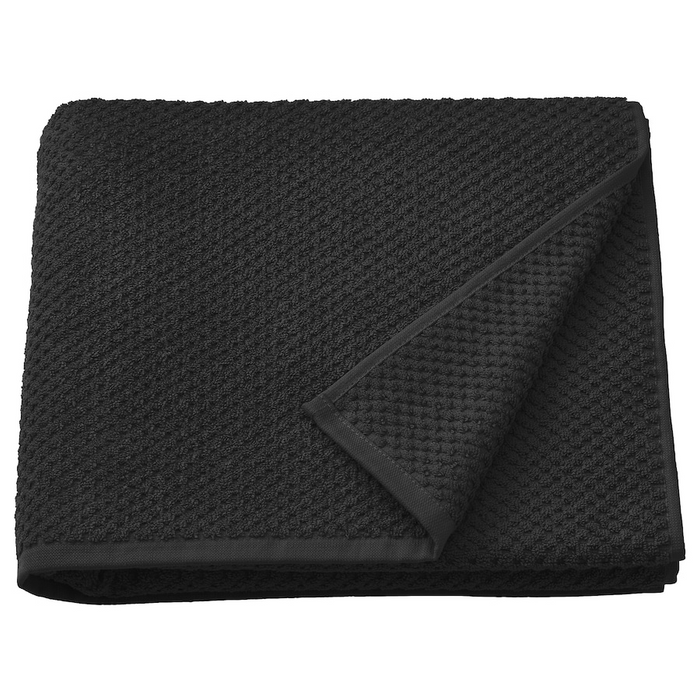 GULVIAL Bath towel, black, 70x140 cm, 50579673