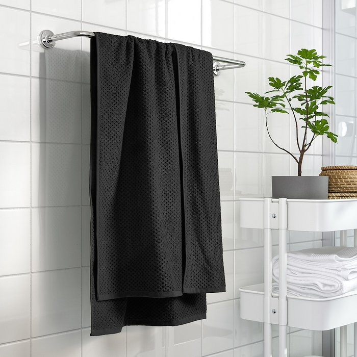 GULVIAL Bath towel, black, 70x140 cm, 50579673