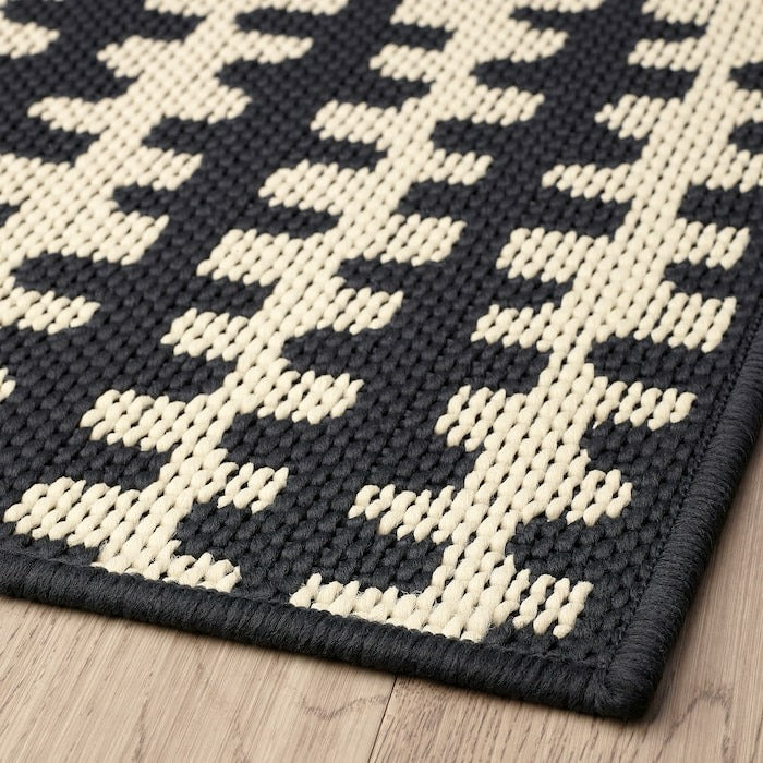 HALLPLATS Door mat, black/beige, 40x60 cm