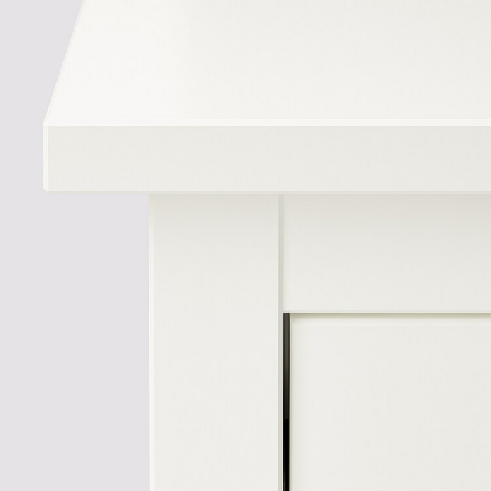 HEMNES Shoe cabinet with 2 compartments, white, 89x30x127 cm, 00169560