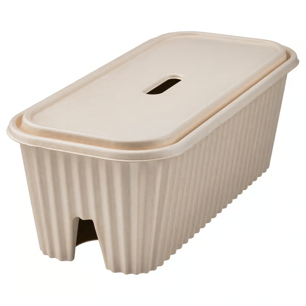 HONSNAT Cable management box, natural, 38x18x14 cm, 40564894