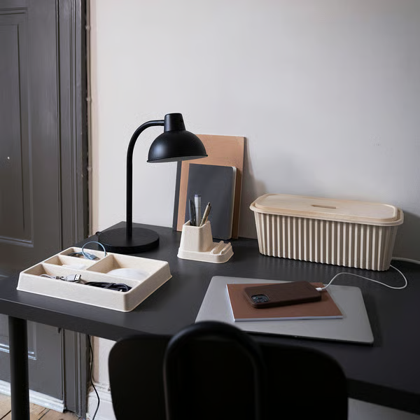 HONSNAT Cable management box, natural, 38x18x14 cm, 40564894