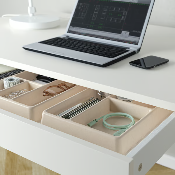HONSNAT Cable organiser for drawer, natural 20x21 cm, 80564892