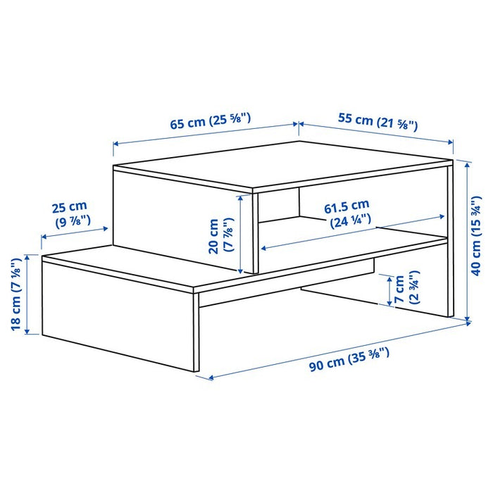 HOLMERUD Coffee table, oak effect, 90x55 cm