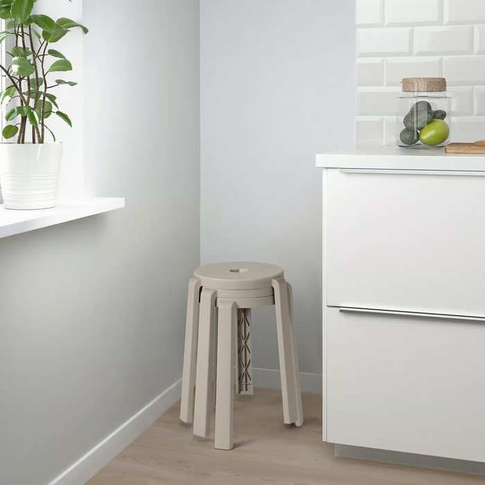 IBBARBO stool, beige, 30570174