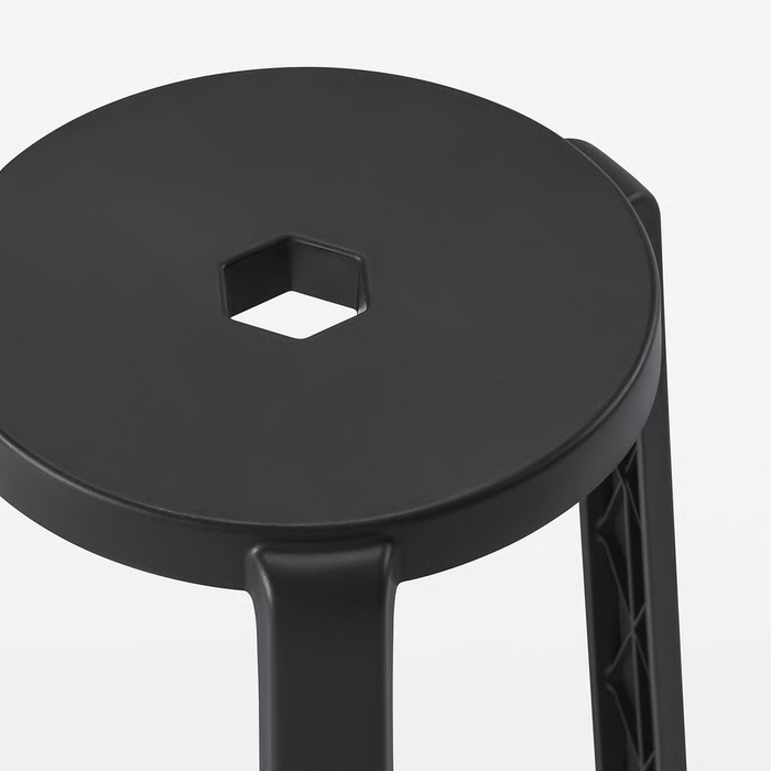 IBBARBO stool, dark grey, 00571537