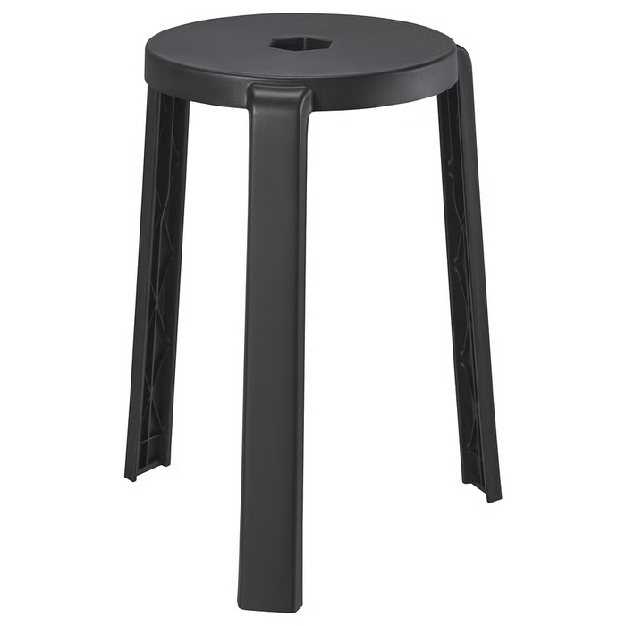 IBBARBO stool, dark grey, 00571537
