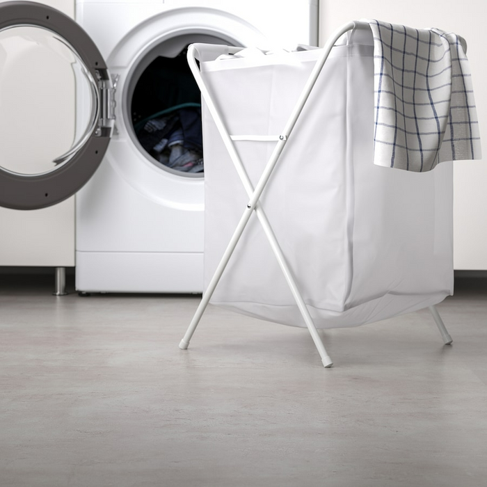 JALL Laundry bag with stand, white, 50 l