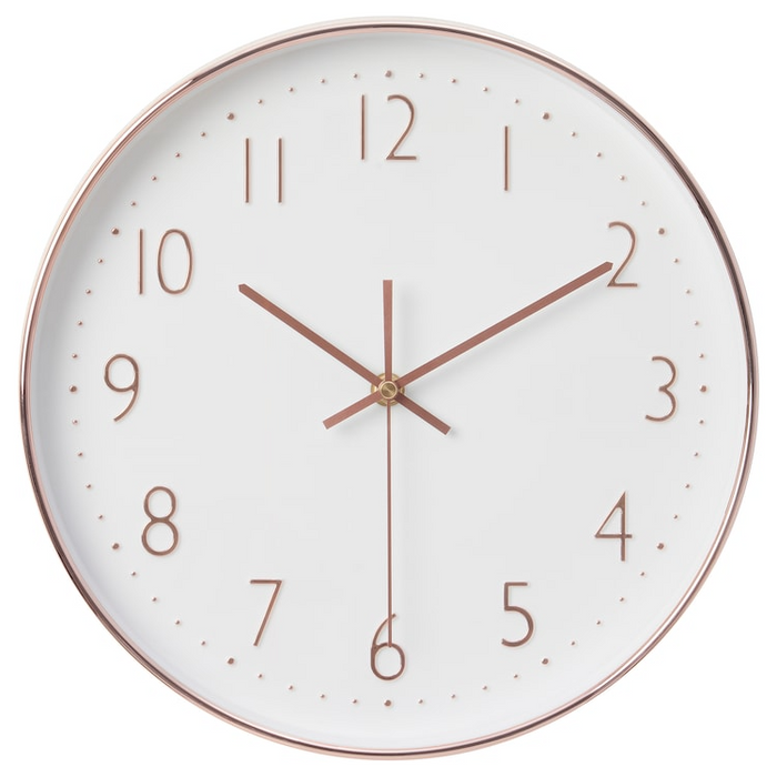 JANKIG Wall clock, copper-colour, 30 cm, 50534038