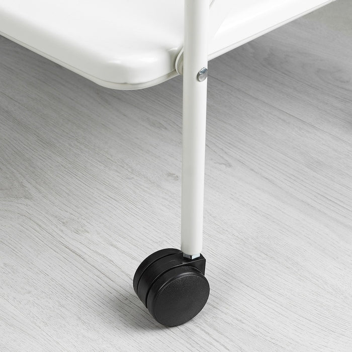 JARLASA Side table on castors, white, 65x45 cm, 10561948