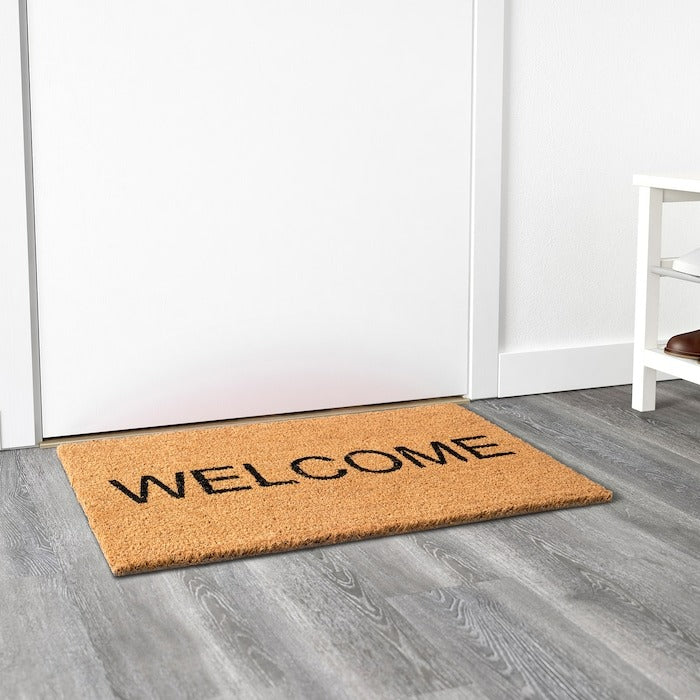 JANDERUP Door mat, natural/black, 40x70 cm