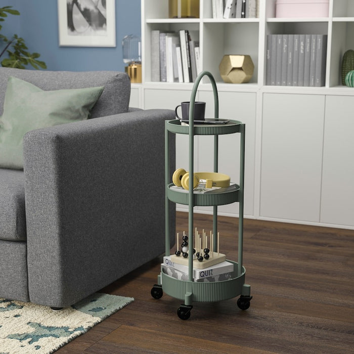 JUTTERSBO Trolley, grey-green, 36x36 cm, 60532152