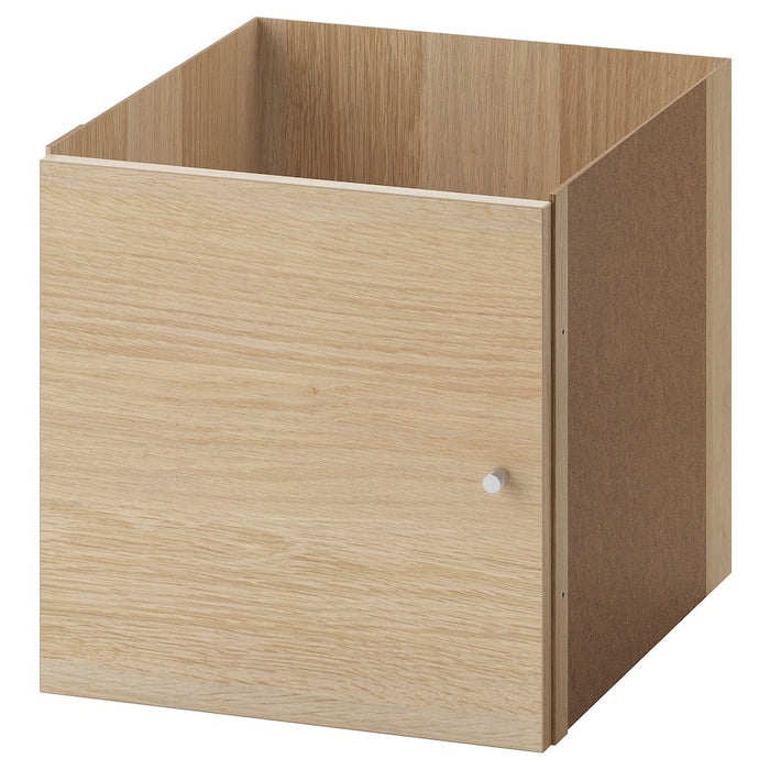 KALLAX Insert with door, white stained oak effect, 33x33 cm, 60362913