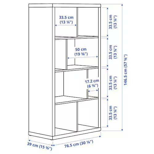 KALLAX Shelving unit, dark green, 147x77 cm