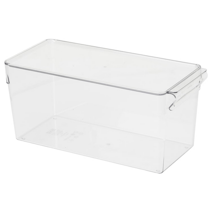 KLIPPKAKTUS Storage box for fridge, transparent, 32x14x14 cm, 50572817