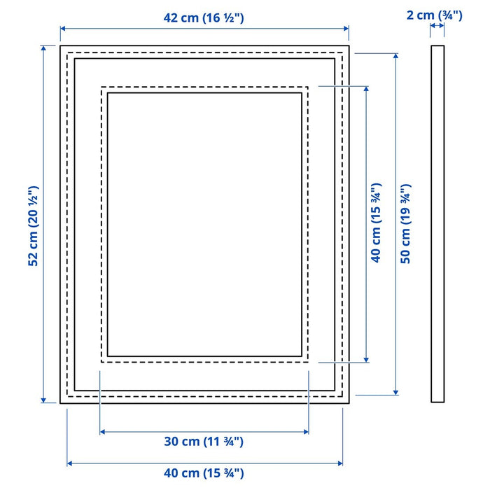 KNOPPANG Frame, white, 40x50 cm