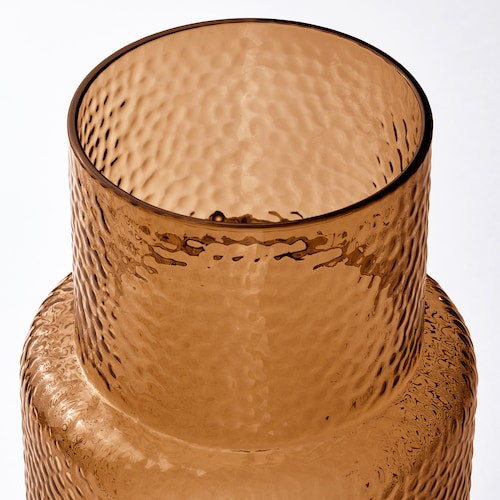 KONSTFULL Vase, patterned/brown, 26 cm, 60536032