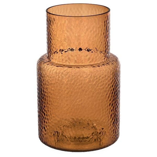 KONSTFULL Vase, patterned/brown, 26 cm, 60536032