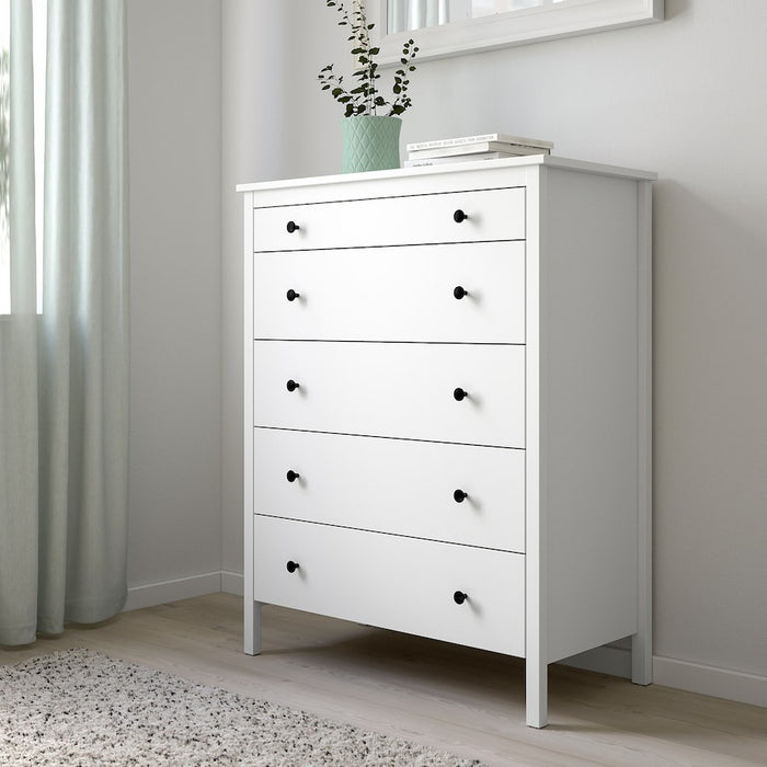 KOPPANG Chest of 5 drawers, white, 90x114 cm, 70373261