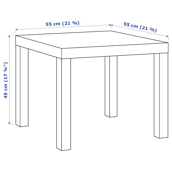 LACK Side table, black-brown, 55x55 cm, 80352927