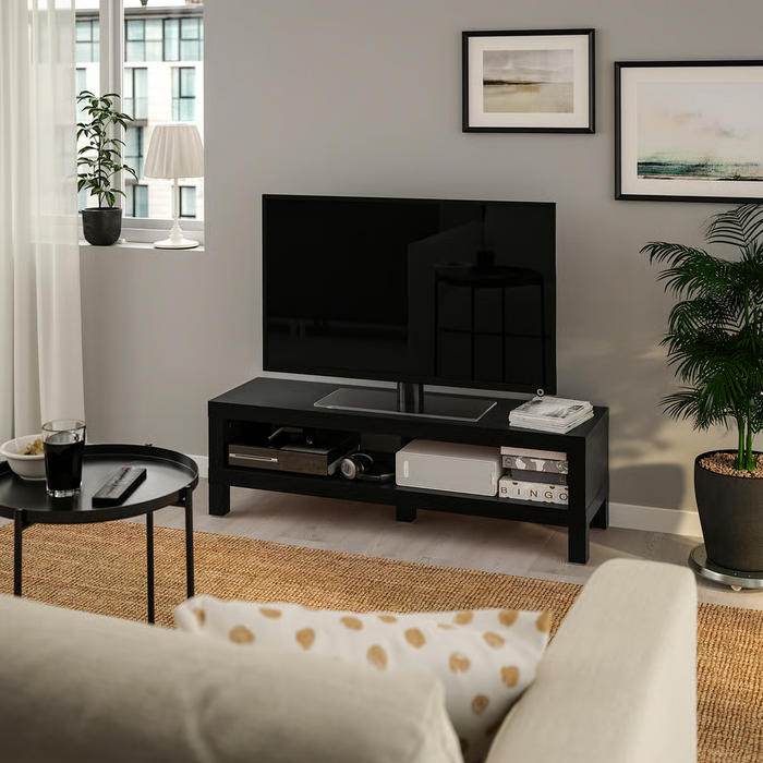 LACK TV bench, black-brown, 120x35x36 cm, 80498939