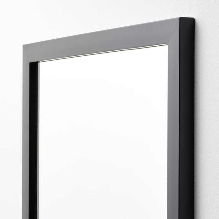 LILJETRAD Mirror, black, 30x115 cm