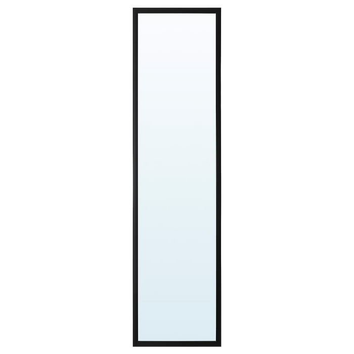 LILJETRAD Mirror, black, 30x115 cm