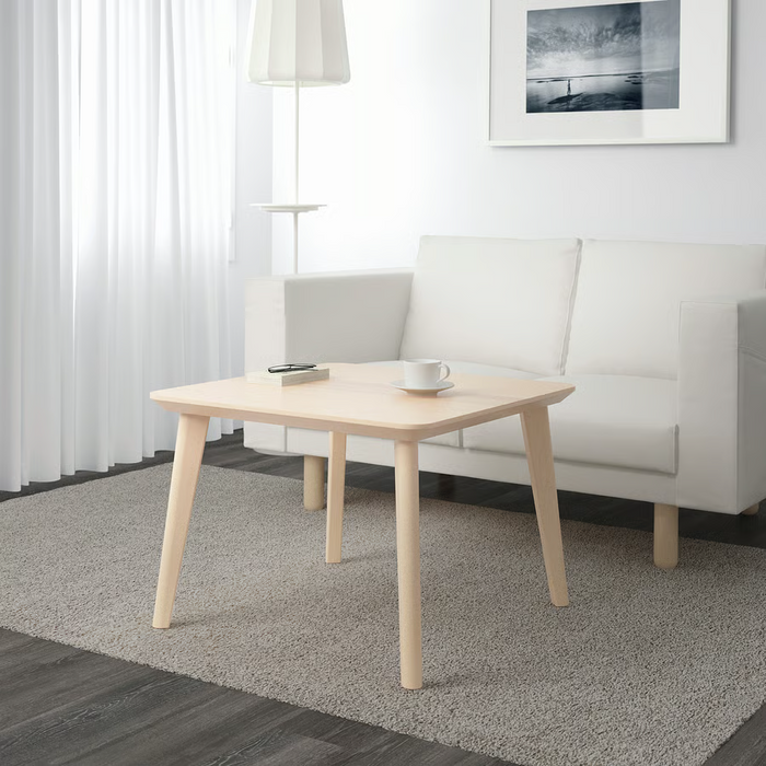 LISABO coffee table, ash veneer, 70x70 cm, 90353064