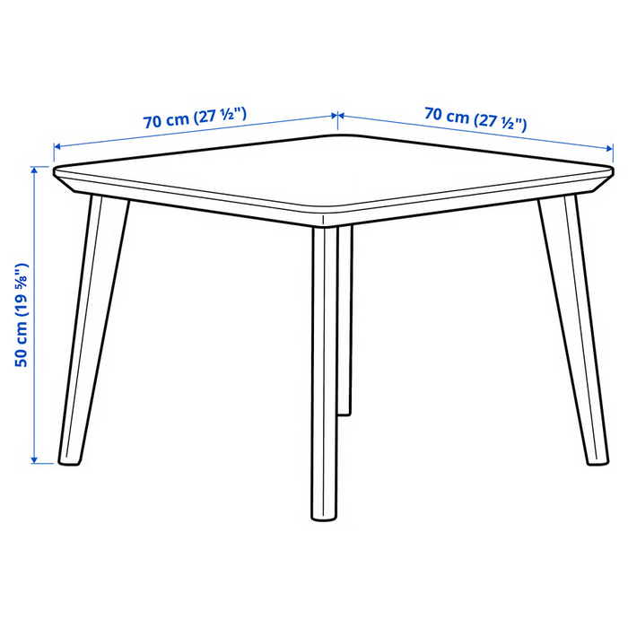 LISABO coffee table, ash veneer, 70x70 cm, 90353064