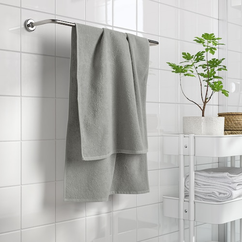 LUDDVIAL Bath towel, grey, 55x120 cm, 90579869