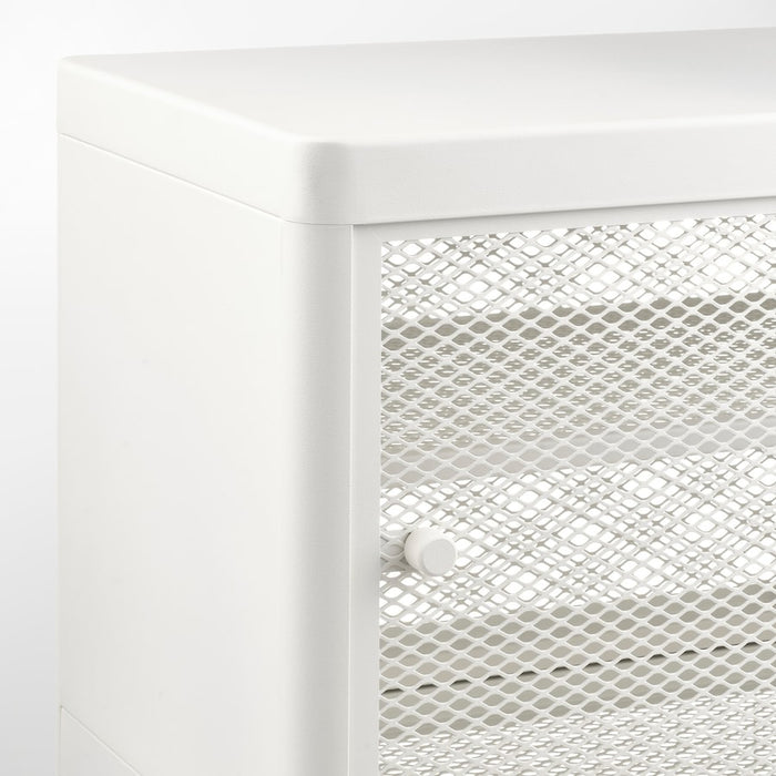 MACKAPAR Storage bench with sliding doors, white, 100x37 cm 80544489, 80544489