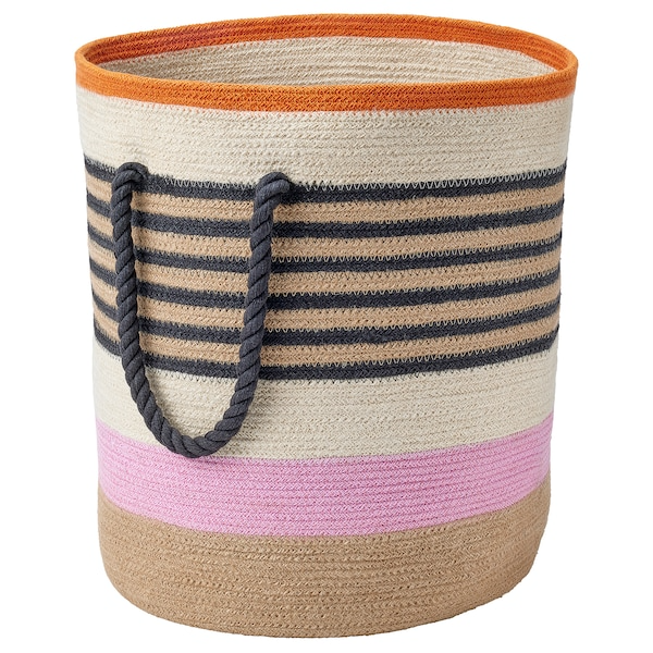 MAVINN Storage basket, striped multicolour