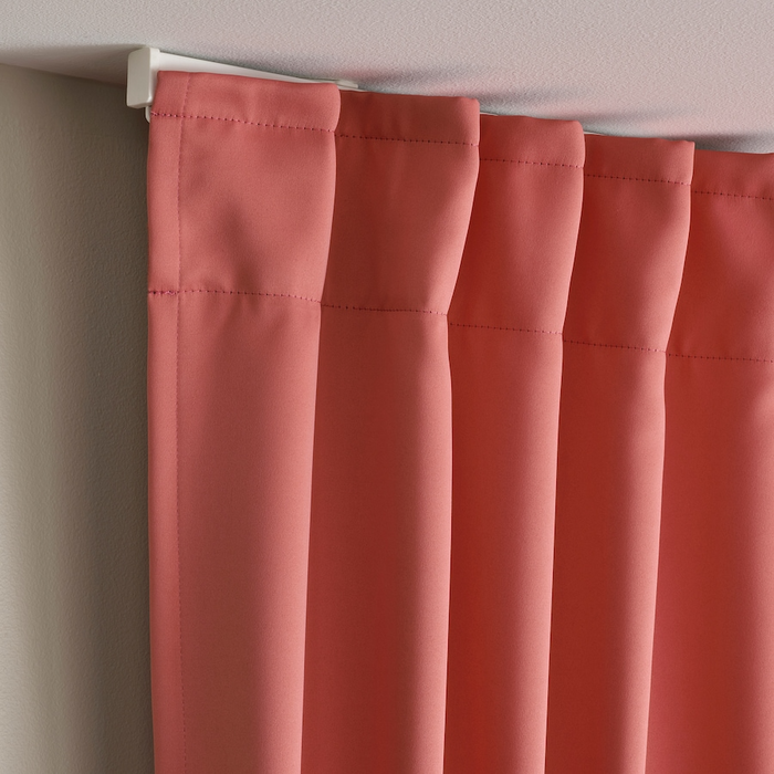 MAJGULL Room darkening curtains, 1 pair, pink, 145x250 cm, 70569753