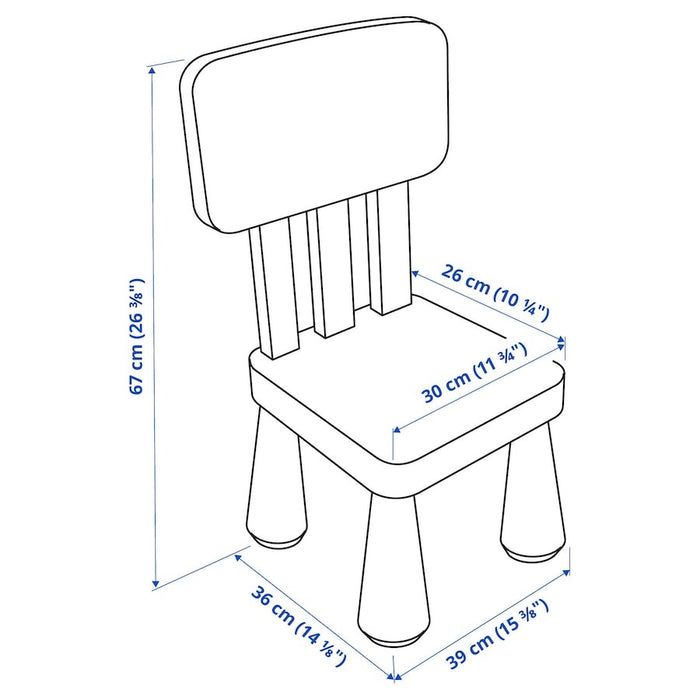 MAMMUT Children's chair, in/outdoor/light blue, 60581982