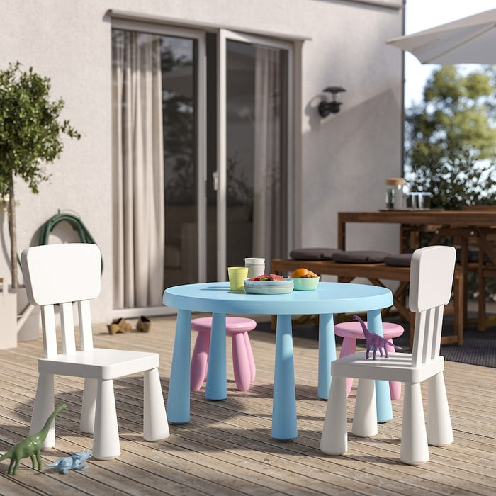 MAMMUT Children's table, in/outdoor/light blue, 85 cm, 80581995