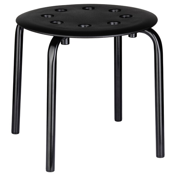 MARIUS Stool, black, 35 cm, 40536962