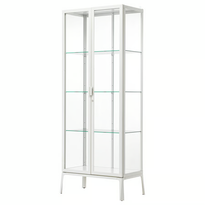 MILSBO Glass-door cabinet, white 73x175 cm, 10396425