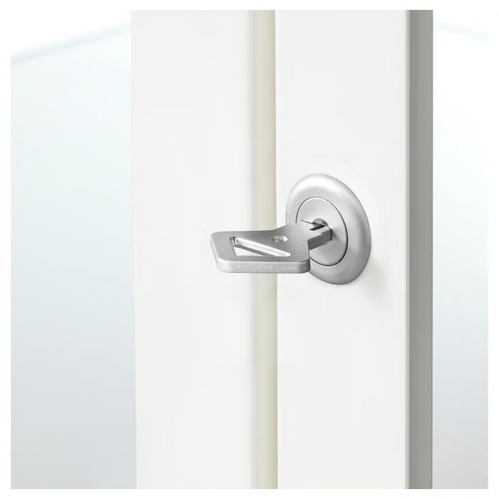 MILSBO Glass-door cabinet, white 73x175 cm, 10396425
