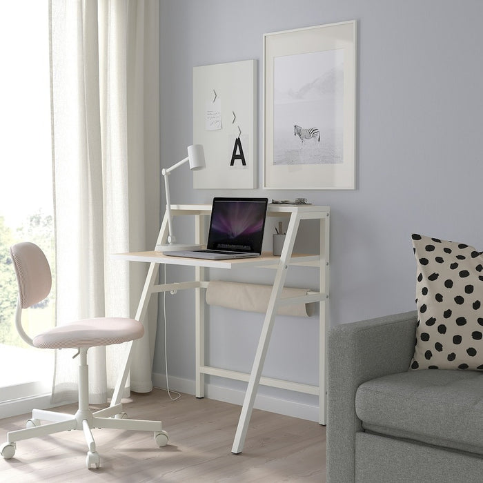 MITTPLAN Desk, white, 80x60 cm, 50549431