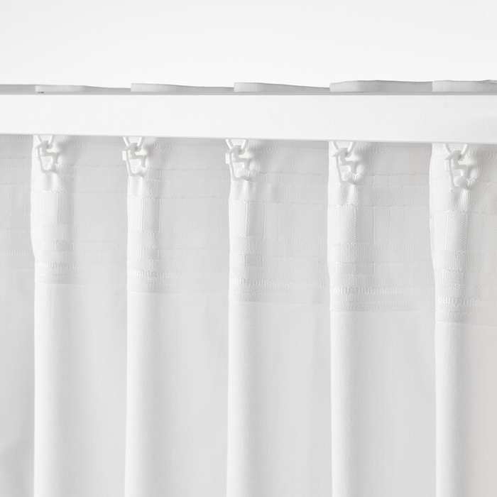 MOALISA Curtains, 1 pair, white/black, 145x250 cm