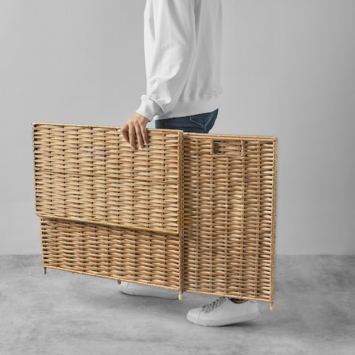 NATTGIBBA Laundry basket, willow/handmade, 100 l, 10531937