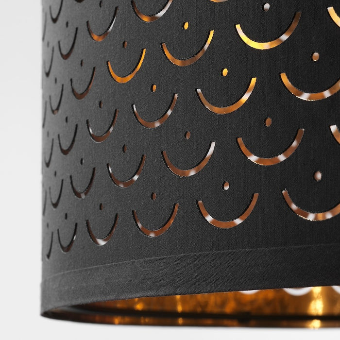 NYMO Lamp shade, black/brass-colour 24 cm