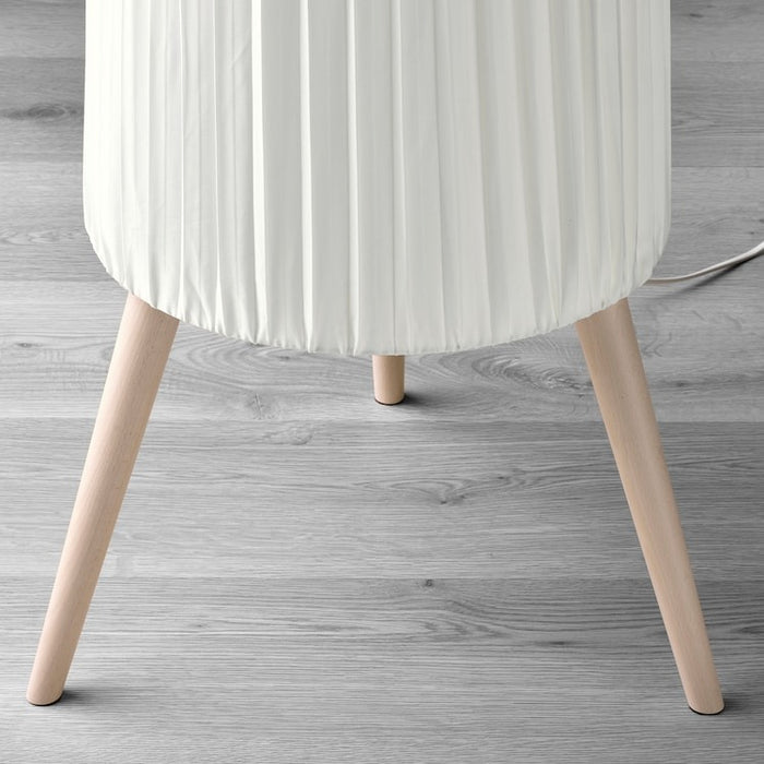 OKENSAND Floor lamp, beech/white