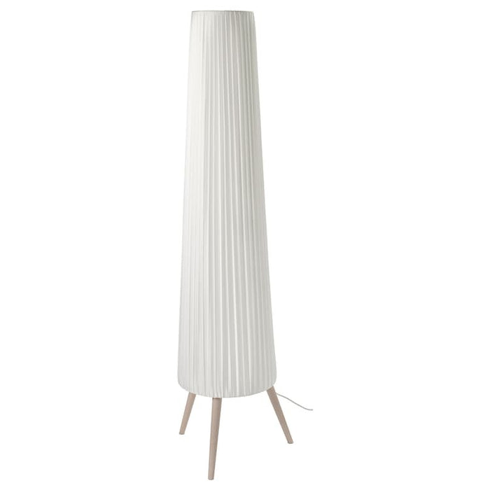 OKENSAND Floor lamp, beech/white