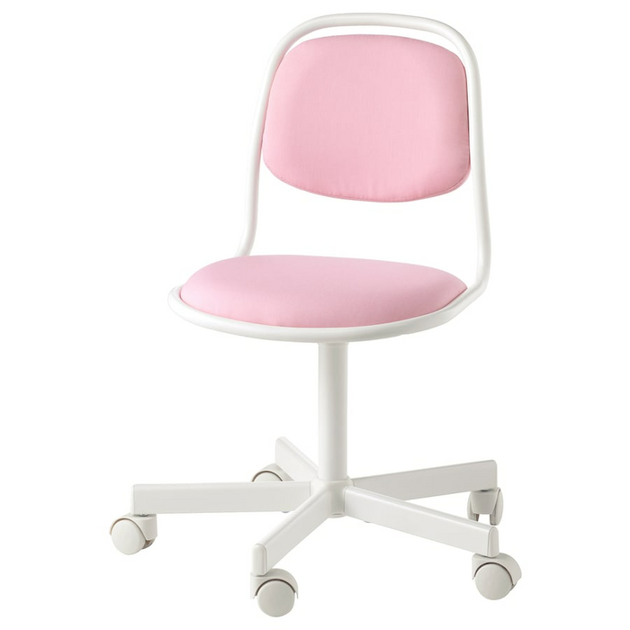 ORFJALL Children's desk chair, white/Vissle pink