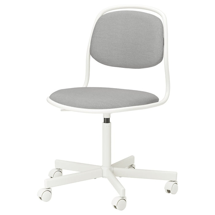 ORFJALL Swivel chair, white/Vissle light grey, 29416013